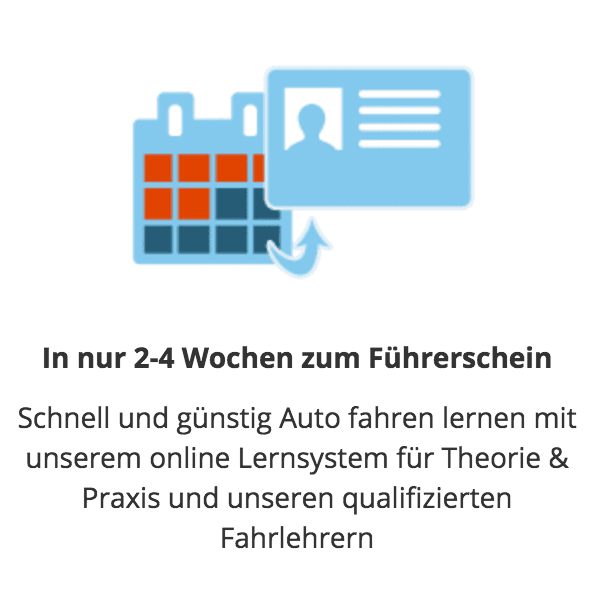 in nur 2 wochen zm führerschein text bild