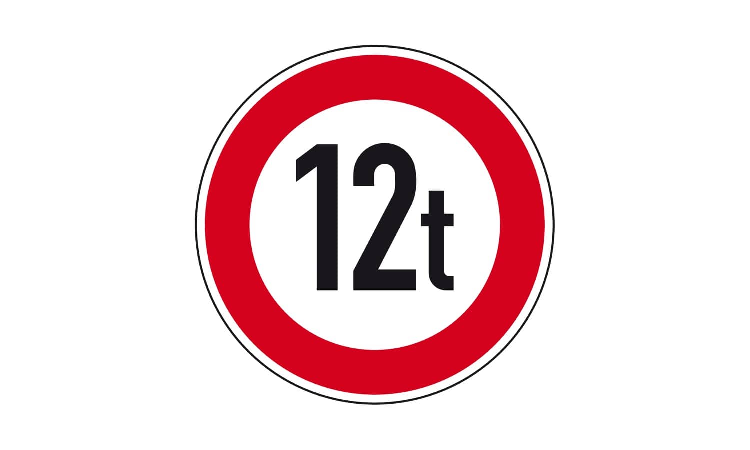 Sie möchten in die so beschilderte Straße einfahren. Worauf bezieht sich die Angabe 12 t?